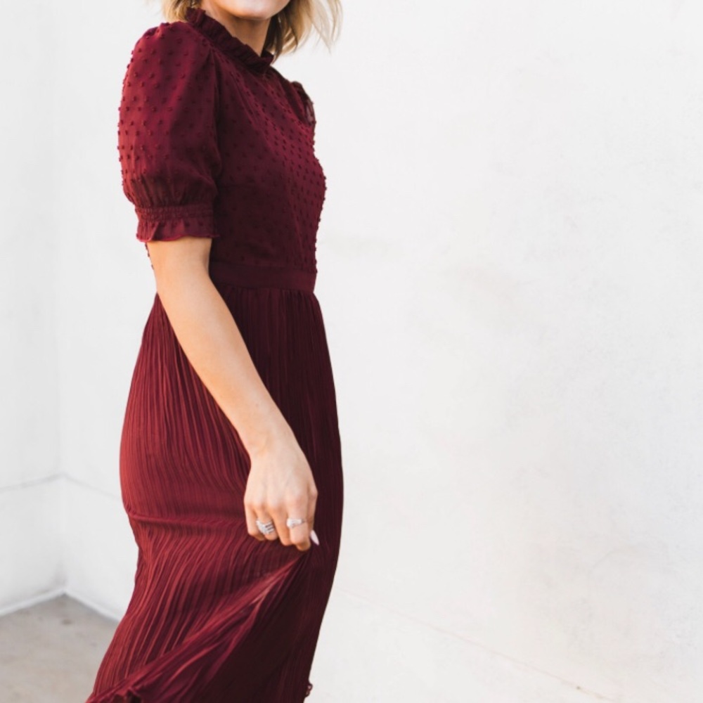 NEW Burgundy Midi Dress